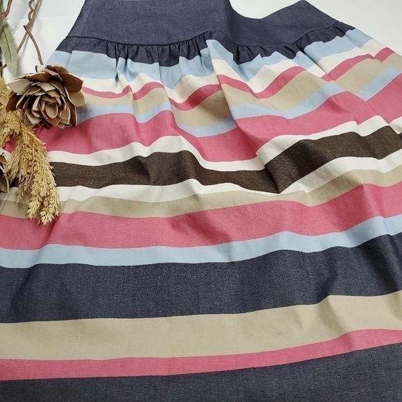 Worth Blue Multicolored Striped Skirt Size 8 - Picture 7 of 14